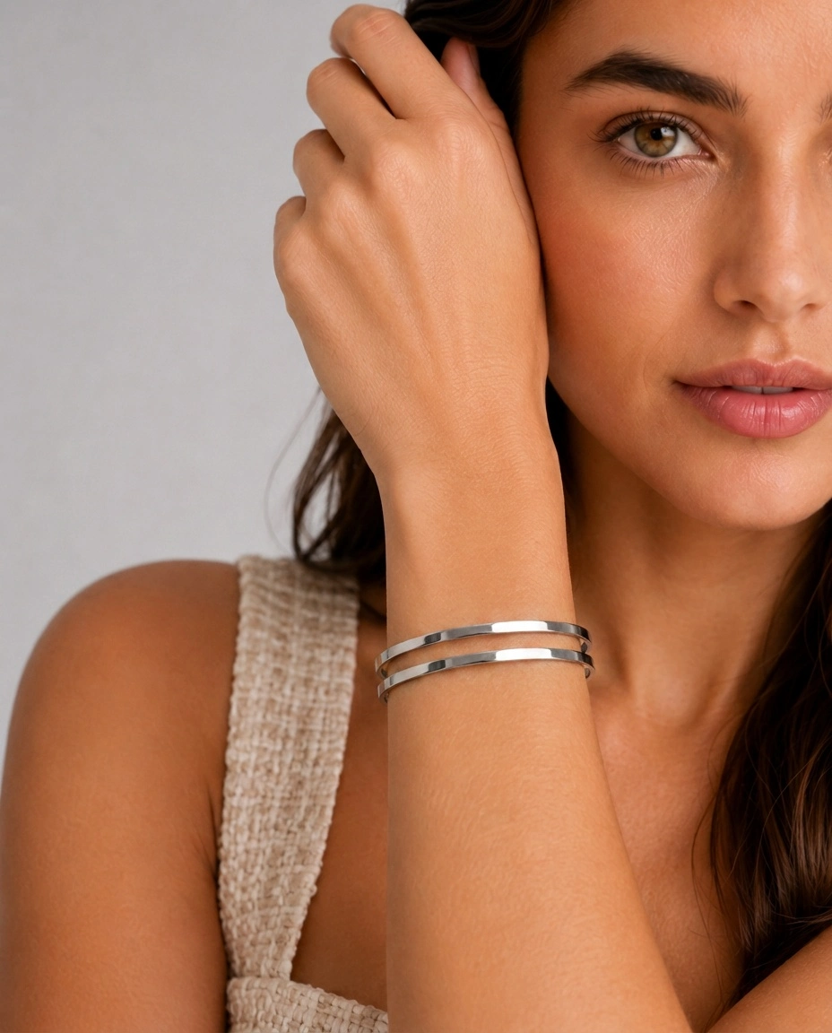 Bracelete Duplo Liso, foto 2