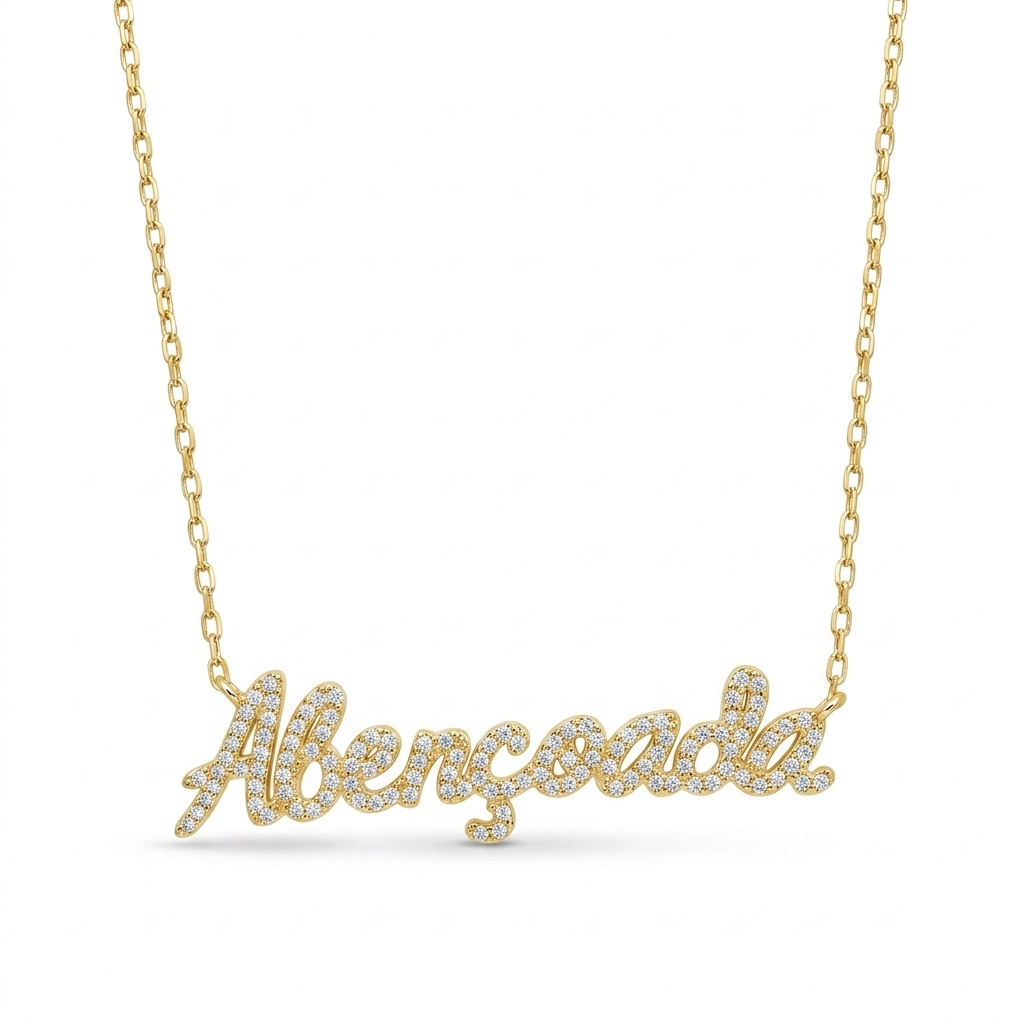 Colar Abençoada com Micro Zircônias